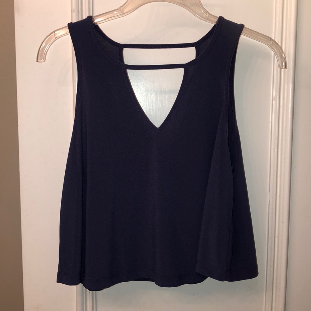 Purple/grey toned crop top